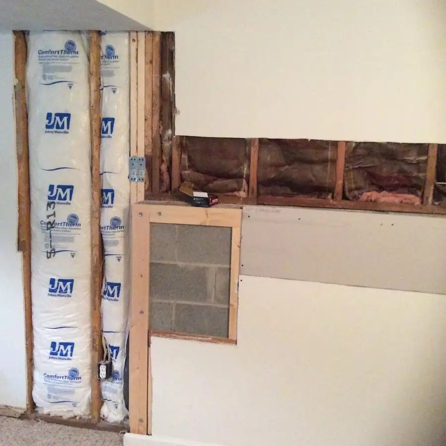 Wall insulation replacement during Contents Cleaning & Restoration in Chatham
